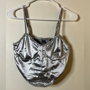 SHEIN NWT Curved Hem Satin Cami Top. Size M